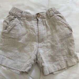Baby Beige Linen Shorts